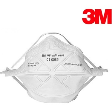 3M Vflex 9152E FFP2 Ventilsiz Toz ve Sis Solunum Koruyucu Maske