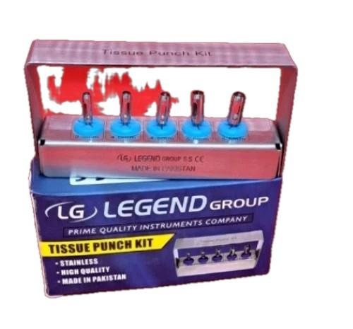 Legend Premium Tissue Punch Kit 5'li Set - 3.5 mm, 4 mm, 4.5 mm, 5 mm, 5.5 mm