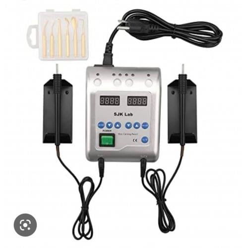 Omega Elektrikli Mum Modelaj Spatül Seti - Dijital Sıcaklık Kontrollü, Çift Kalemli, 6 Uçlu Profesyonel Dental Wax Carver