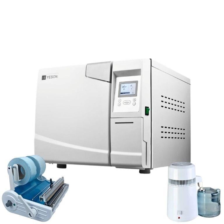 Yeson B Pro 22 Lt Otoklav Cihazı Seti - Yazıcı, Su Distilasyon ve Poşetleme Cihazı Dahil