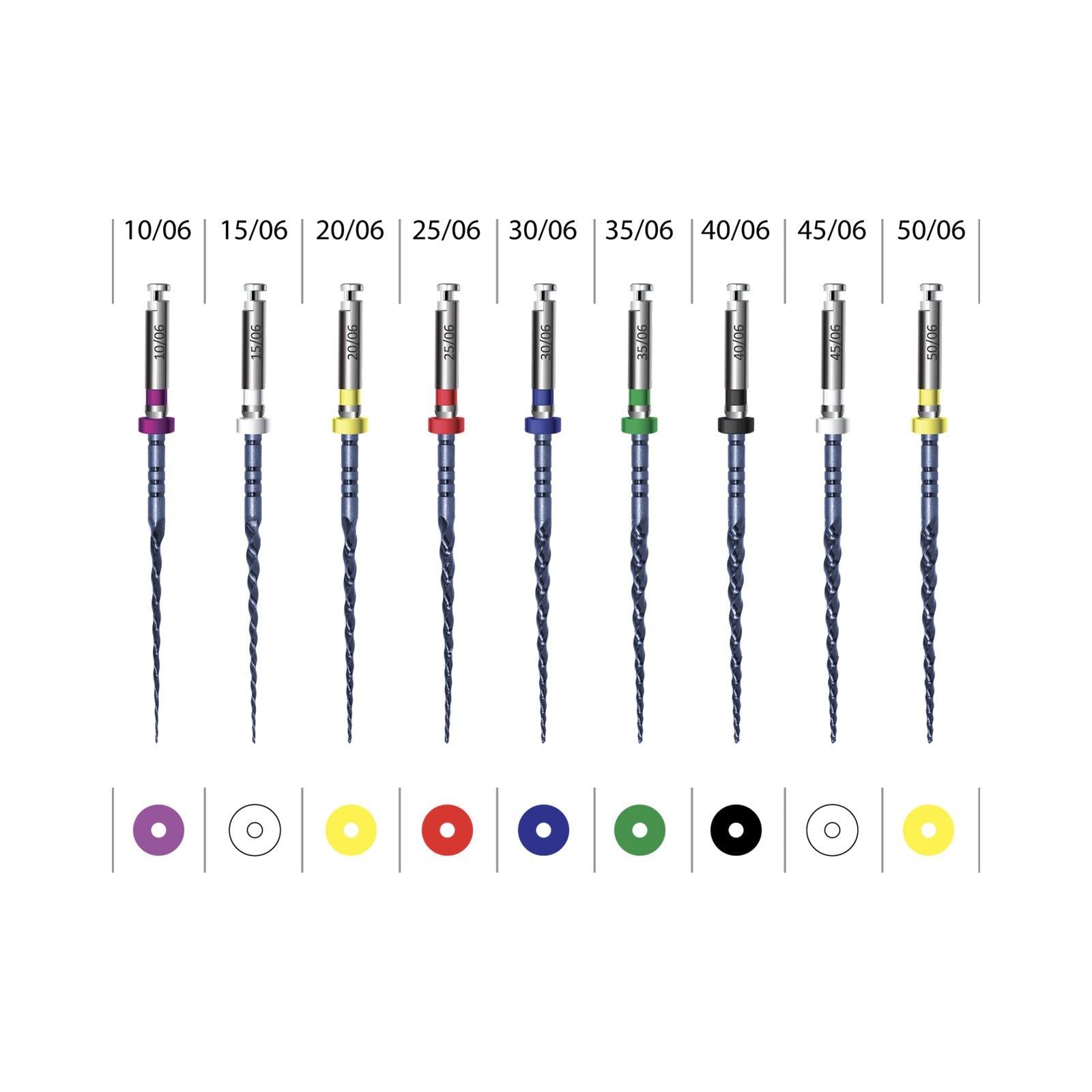 EndoArt Touch Blue 06 Taper Döner Kanal Eğe Kiti (6'lı Paket)