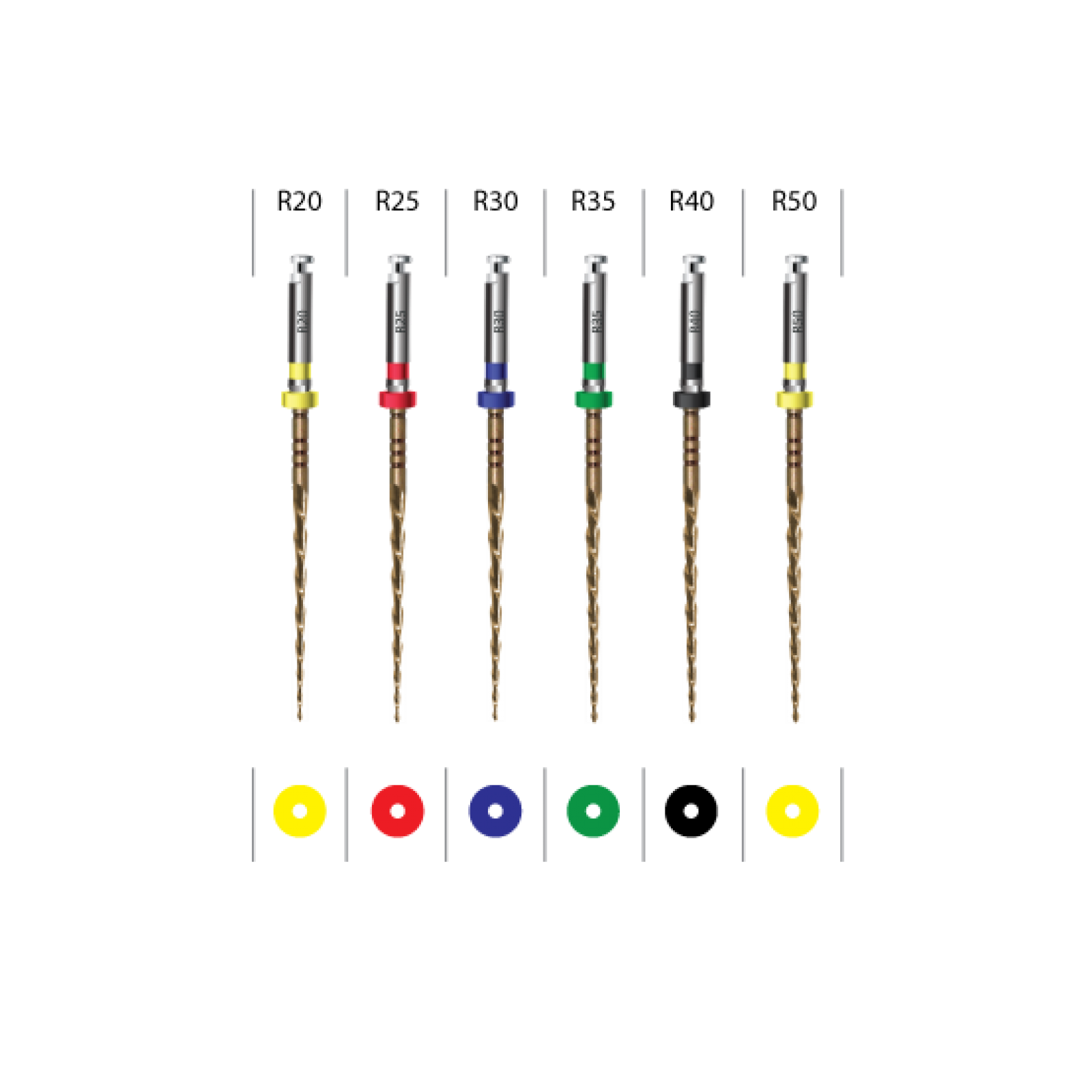 EndoArt Expert Gold Reciproc Resiprokal Kanal Eğesi Seti (R25, R40, R50) - 25 mm / 31 mm