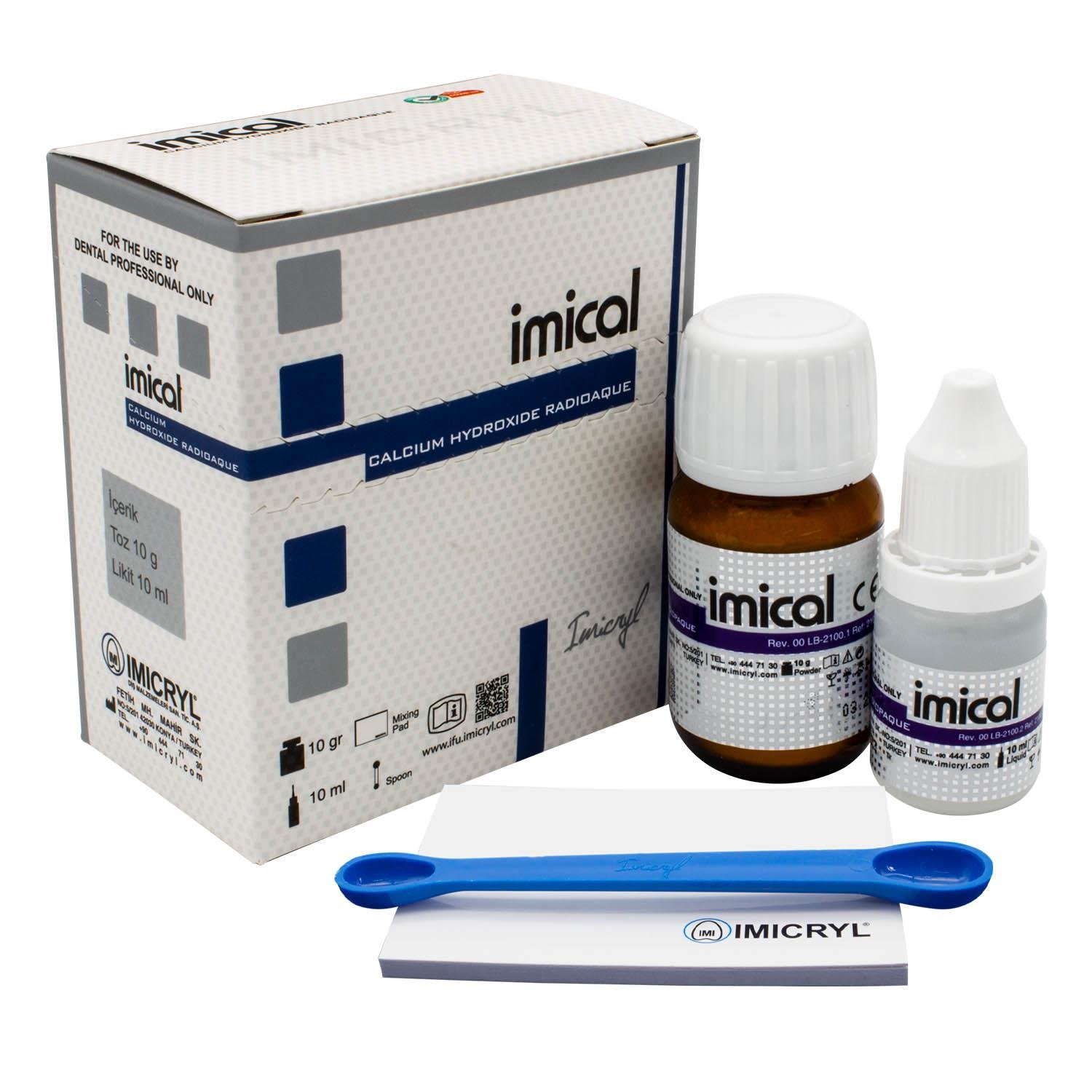 Imicryl Imical Kalsiyum Hidroksit Toz ve Likit Kanal Patı Seti (10g+10g)