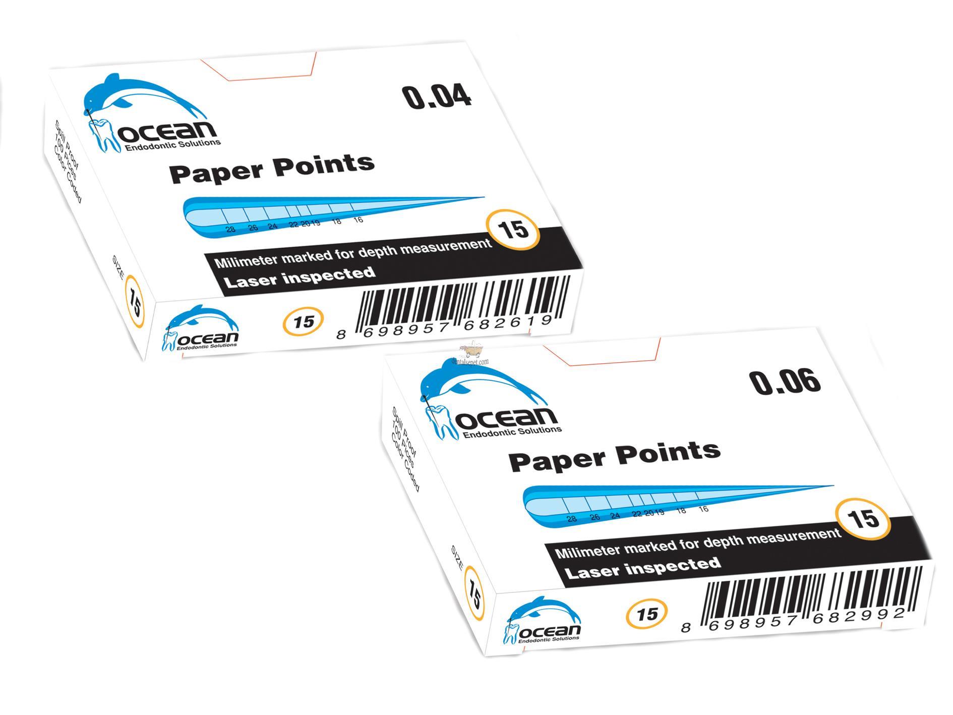 Ocean 0.04 Taper Açılı Paper Point - Endodontik Kanal Kurulama