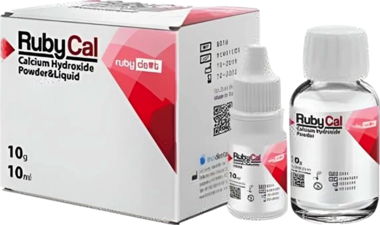Rubydent RubyCal Kalsiyum Hidroksit Toz Likit Kanal Patı 10g+10ml