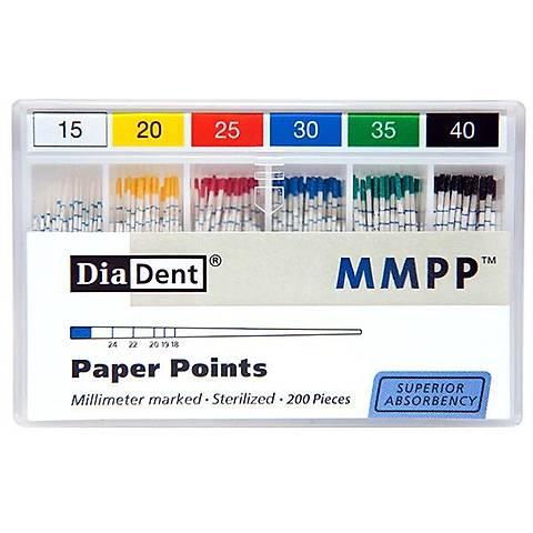 Diadent Paper Points Açısız - 200 Adet/Paket