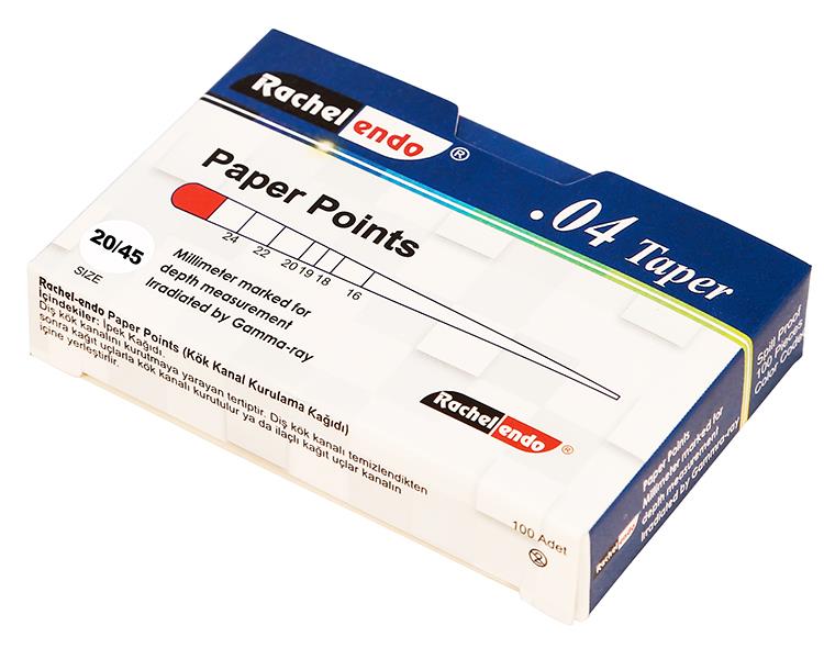 Rachel Endo Paper Points 0.04 Taper Açılı Kök Kanal Kurutma Kağıtları