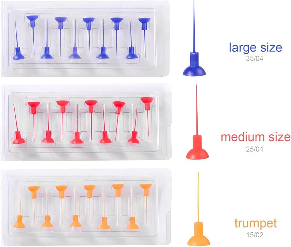 Dental Sonic Aktivatör Uçları - 10'lu Blister Paket (Sarı 15/02, Kırmızı 25/04, Mavi 35/04)