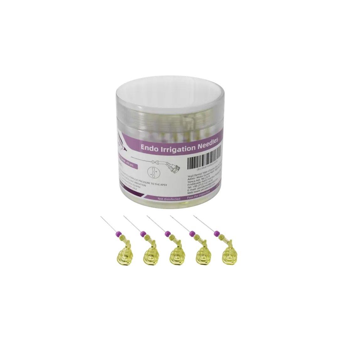Eagle Endo İrrigasyon İğnesi Sarı Açılı 30G (22mm / 26mm) - 50 Adet/Paket