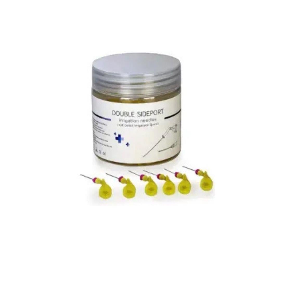 Raito İrrigasyon İğnesi Açılı Çift Delikli Stoperli 50'li Paket