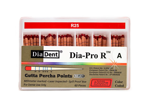 Diadent Reciproc Guta Perka Kök Kanal Dolgu Noktaları (R25, R40, R50 Asorti)