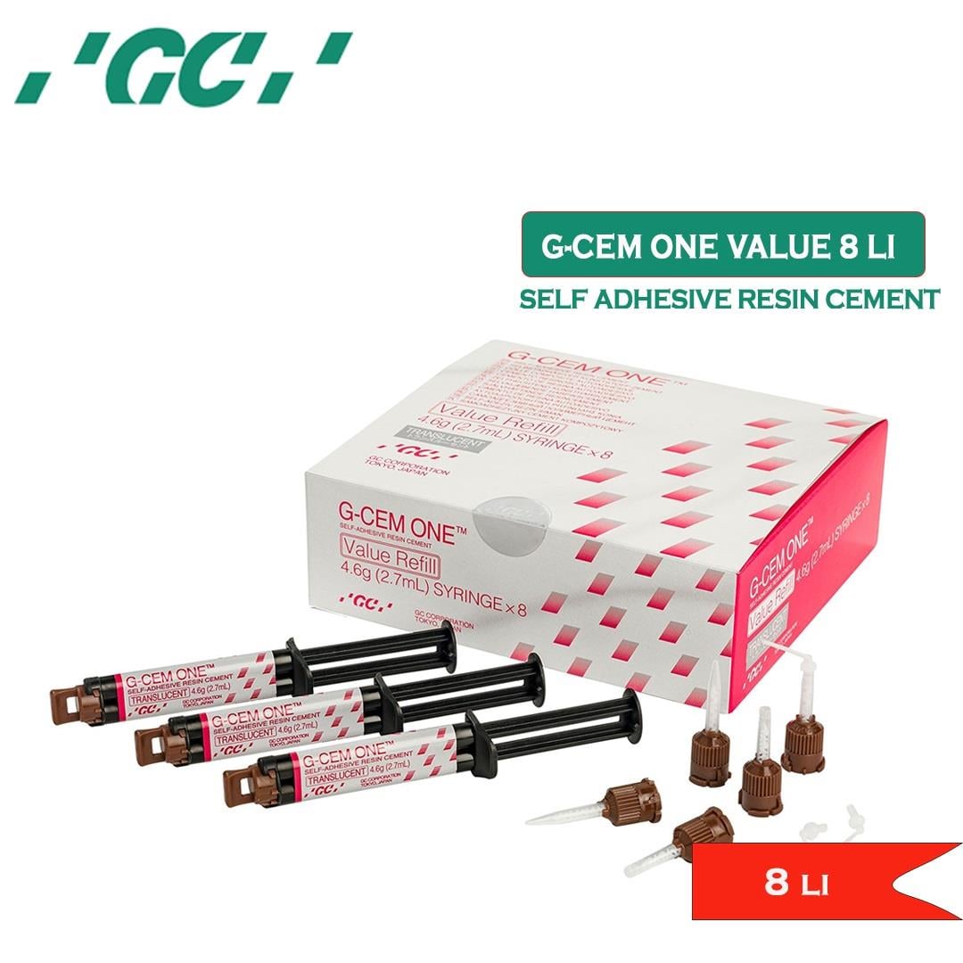 GC Dental G-Cem One Value Refil Self Adhesive Rezin Siman 8'li Şırınga Seti
