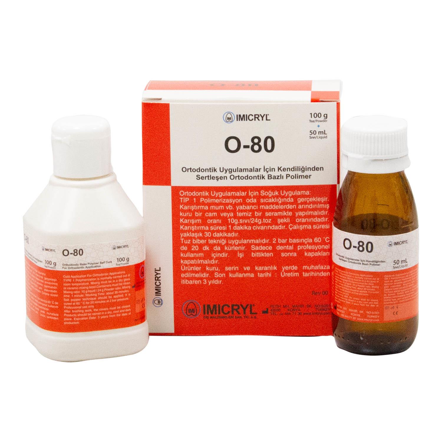 İmicryl Ortodontik Şeffaf Akrilik Seti (100g Toz + 50ml Likit)