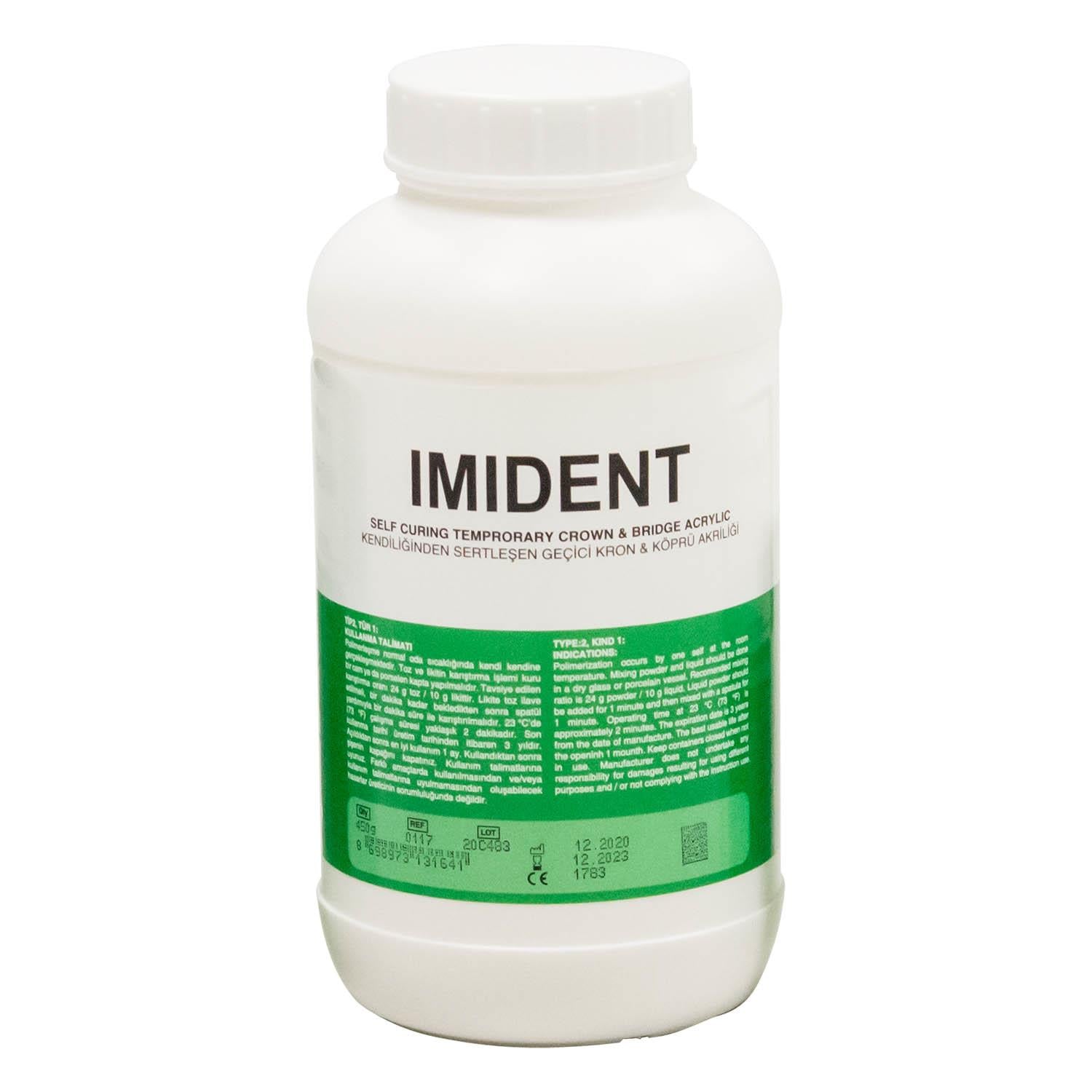 İmicryl İmident Geçici Kron ve Köprü Akriliği Tozu 450 Gr