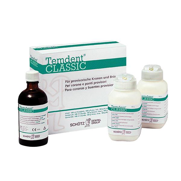 Schütz Dental Temdent Geçici Kron Köprü Akriliği - 200gr Toz + 100ml Likit Set