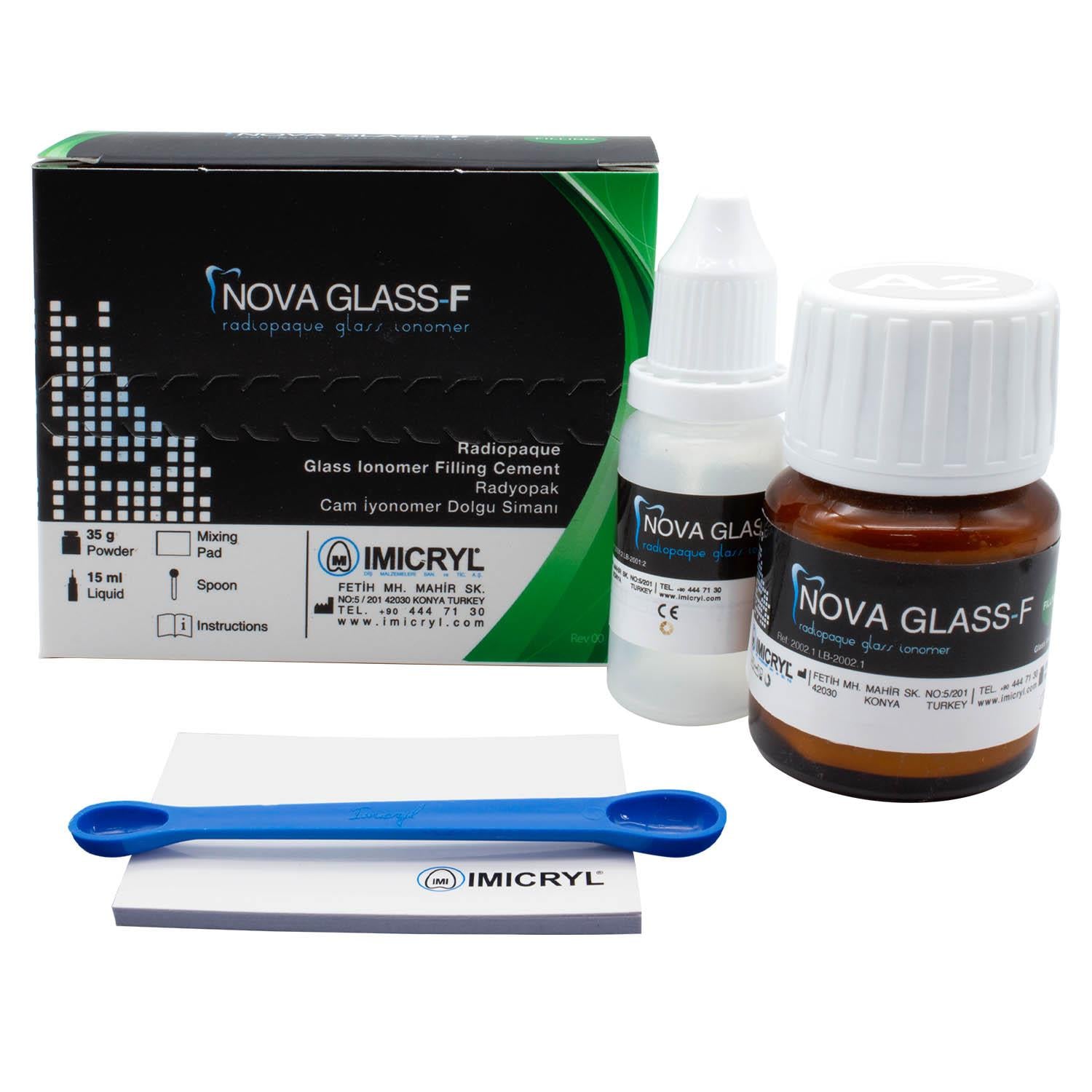 Imicryl Nova Glass F Radyopak Cam İonomer Dolgu Simanı 35 Gr