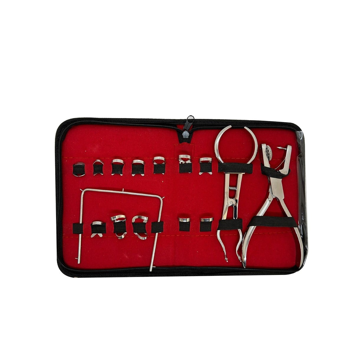 Perfect Rubberdam Seti 12 Klempli - K-Clamp Çerçeve, Delici ve Taşıyıcı ile Komple İzolasyon Sistemi