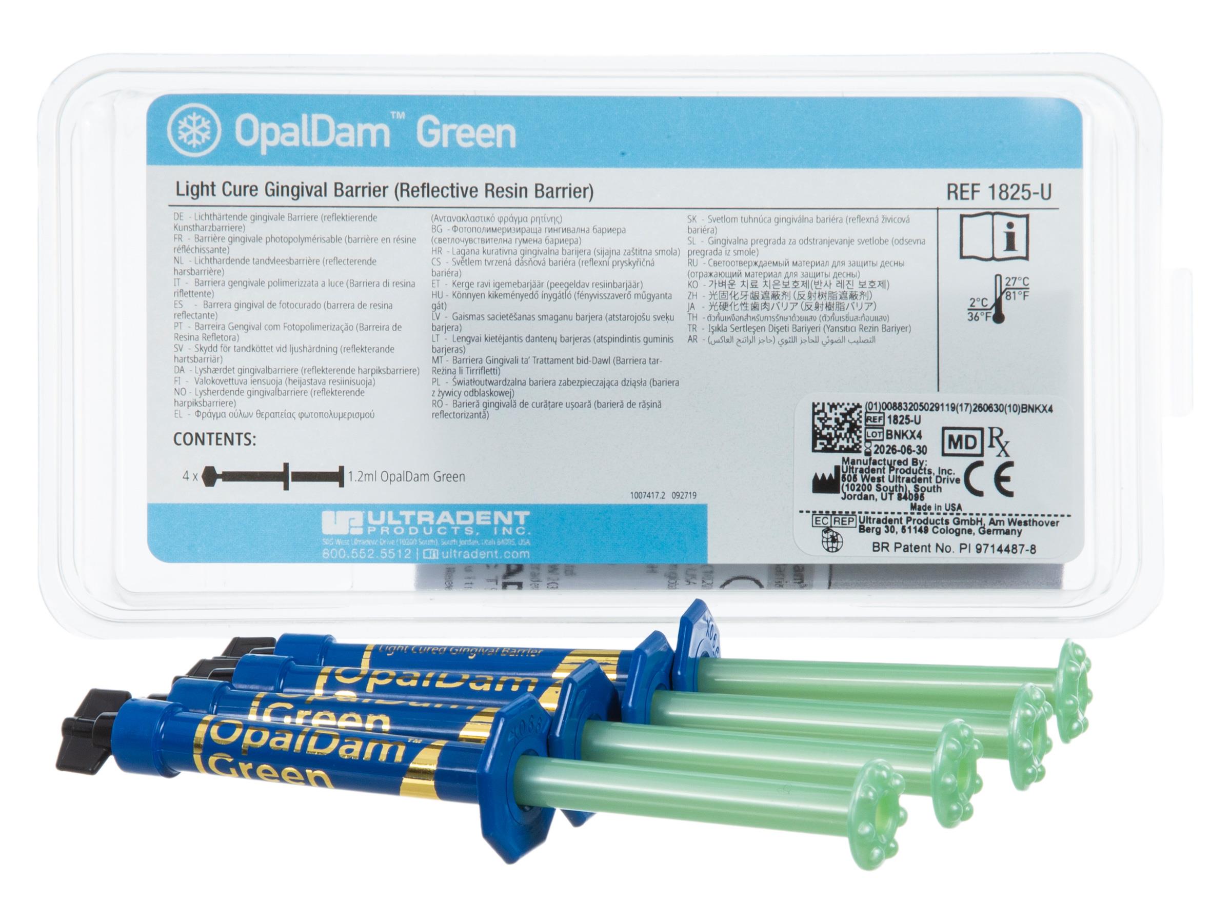 Ultradent OpalDam Green Diş Eti Bariyeri 4'lü Set (1,2 ml Şırınga + Uçlar)