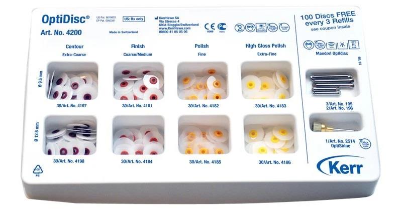 Kerr OptiDisc Genel Asorti Kiti 240'lı - Kompozit ve Restoratif Cila Parlatma Disk Seti
