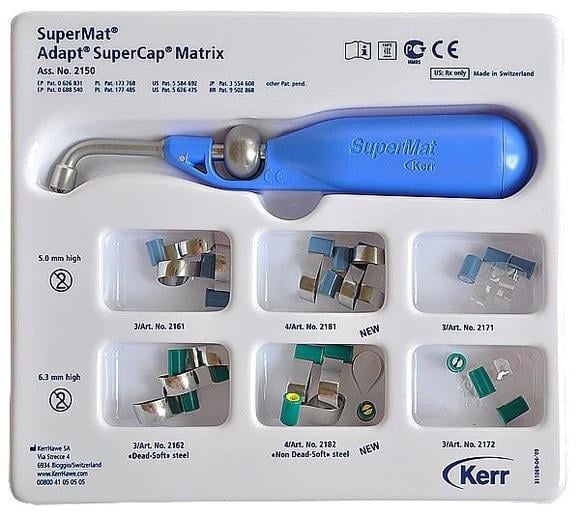 Kerr Hawe Supermat Matrix Başlangıç Kiti | Adapt SuperCap Çelik ve Şeffaf Matris Sistemi