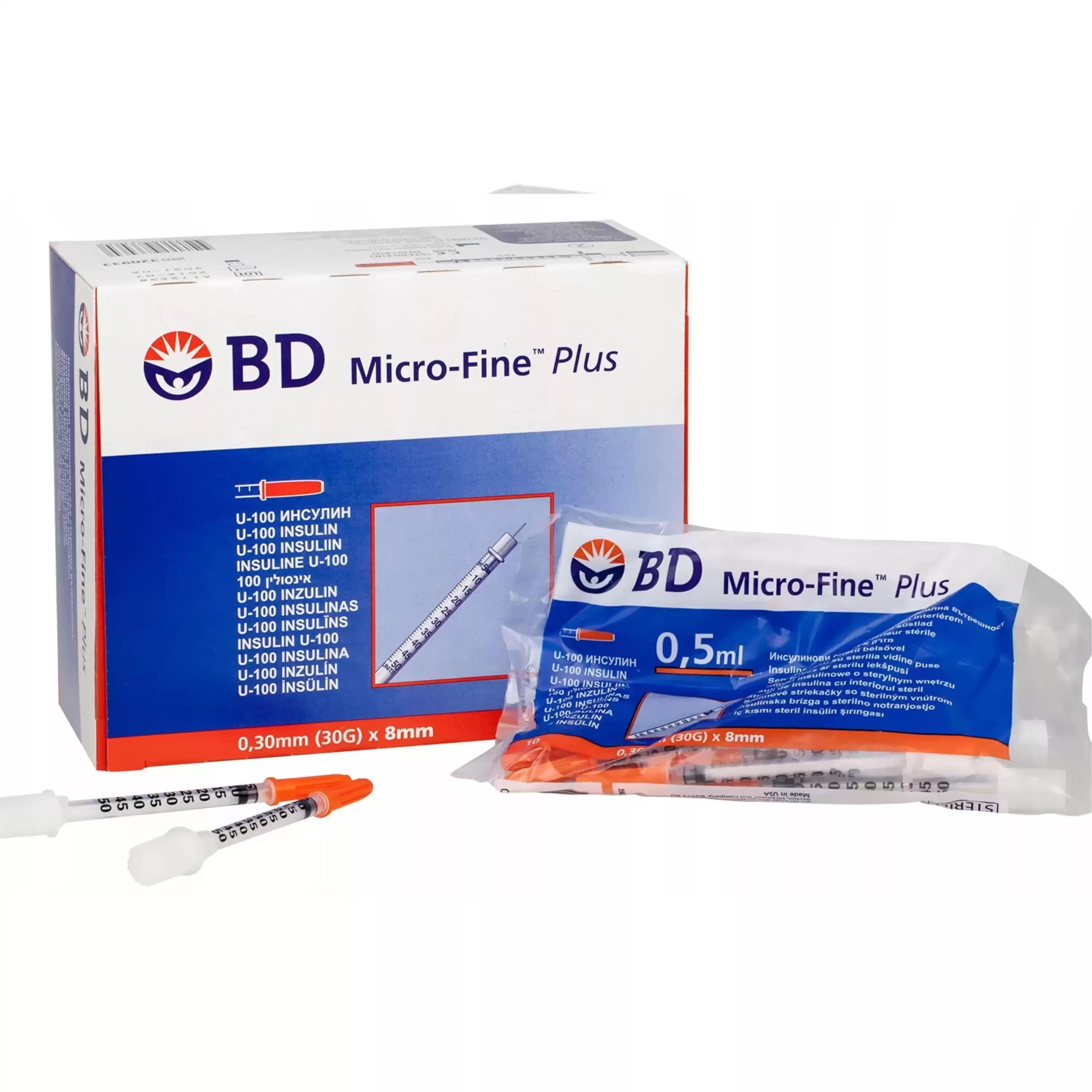 BD Microlance İnsülin Enjektörü 0.5 ml 30G x 8mm 100'lü Paket
