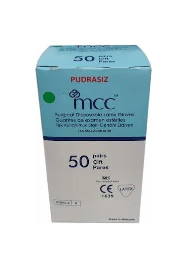 MCC Pudrasız Steril Cerrahi Eldiven 100'lü Kutu (50 Çift)