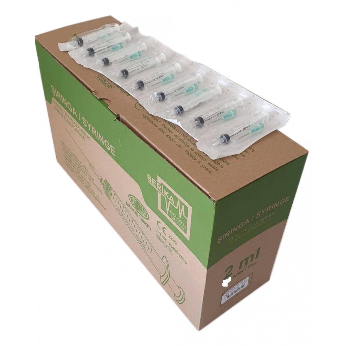 Berika Dental Enjektör 2 Ml - 220 Adet Steril Kullan-At Enjektör