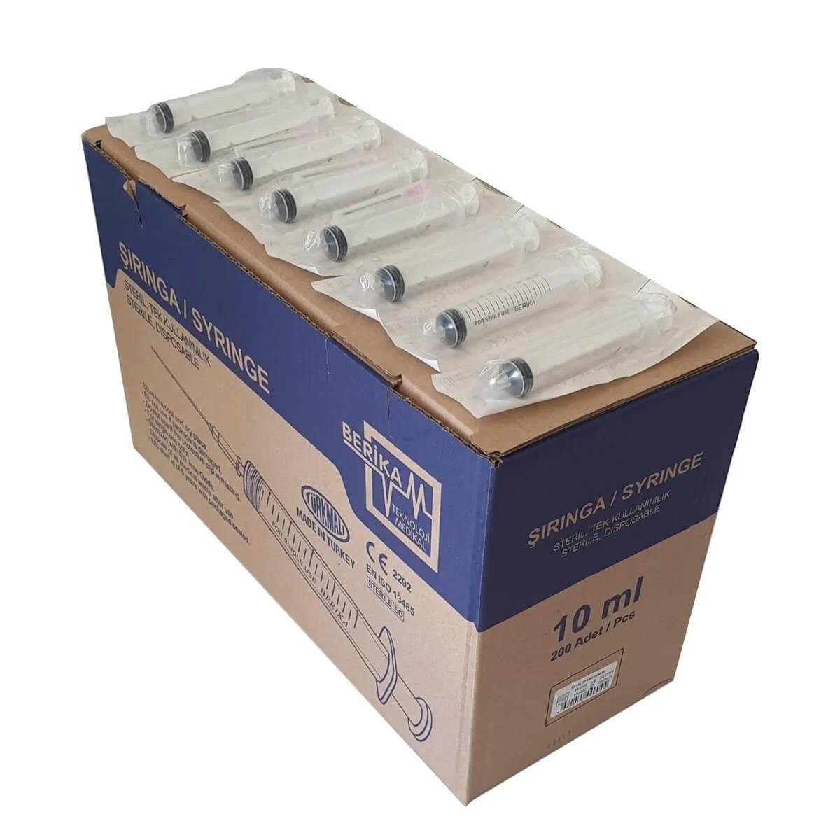 Berika Steril Enjektör 10 ml, 200 Adet