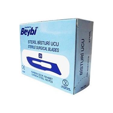 Beybi Bistüri Ucu 100 Adet Steril Karbon Alaşımlı Çelik