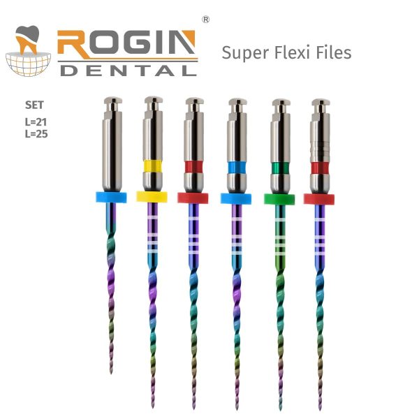 Rogin Super Flexi Files Aurora Nikel Titanyum Kanal Eğesi Asorti (25mm)