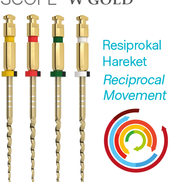 Scope W Gold Resiproc Kanal Eğeleri